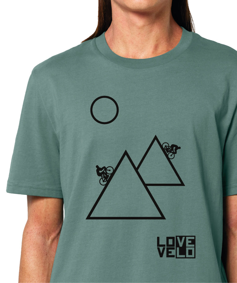 T-shirt Montagnes LOVE/VELO vert foret