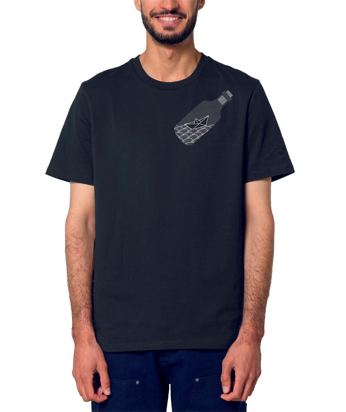 Tee-shirt Bouteille à la mer (noir)
