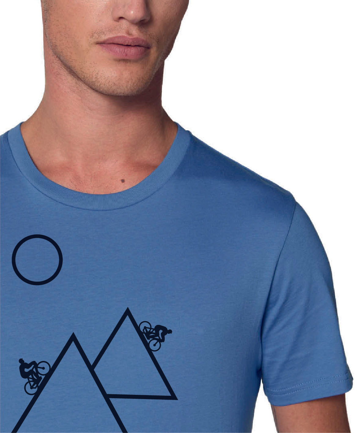 T-shirt Montagnes LOVE/VELO (bleu)