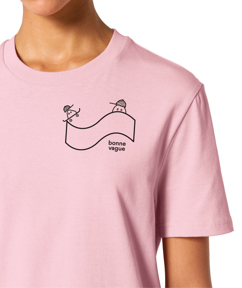 T-shirt SKATE logo rose