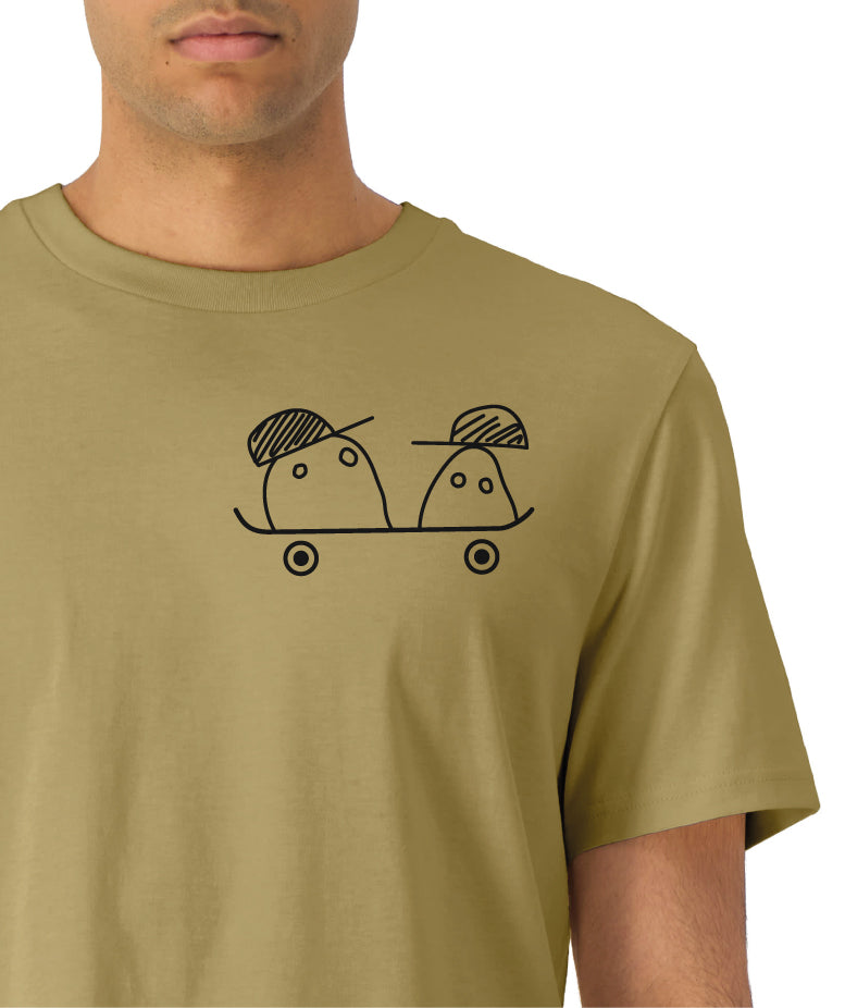 T-shirt SKATE Duo vert olive