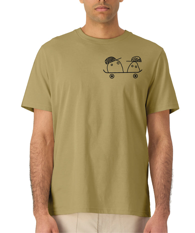T-shirt SKATE Duo vert olive