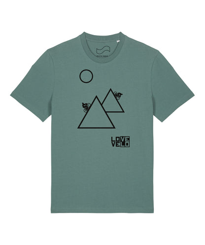 T-shirt Montagnes LOVE/VELO vert foret