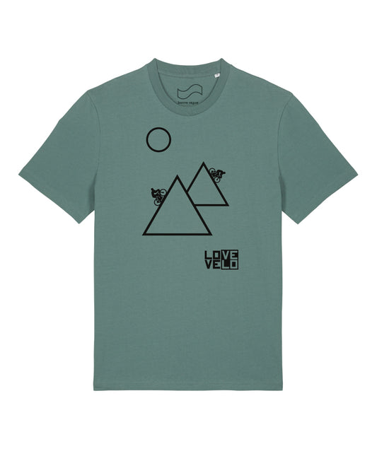 T-shirt Montagnes LOVE/VELO vert foret