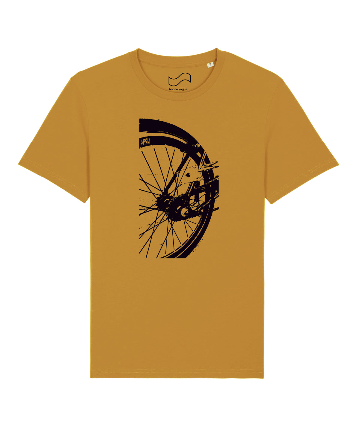 T-SHIRT Roue de vélo LOVE/VELO (ocre)