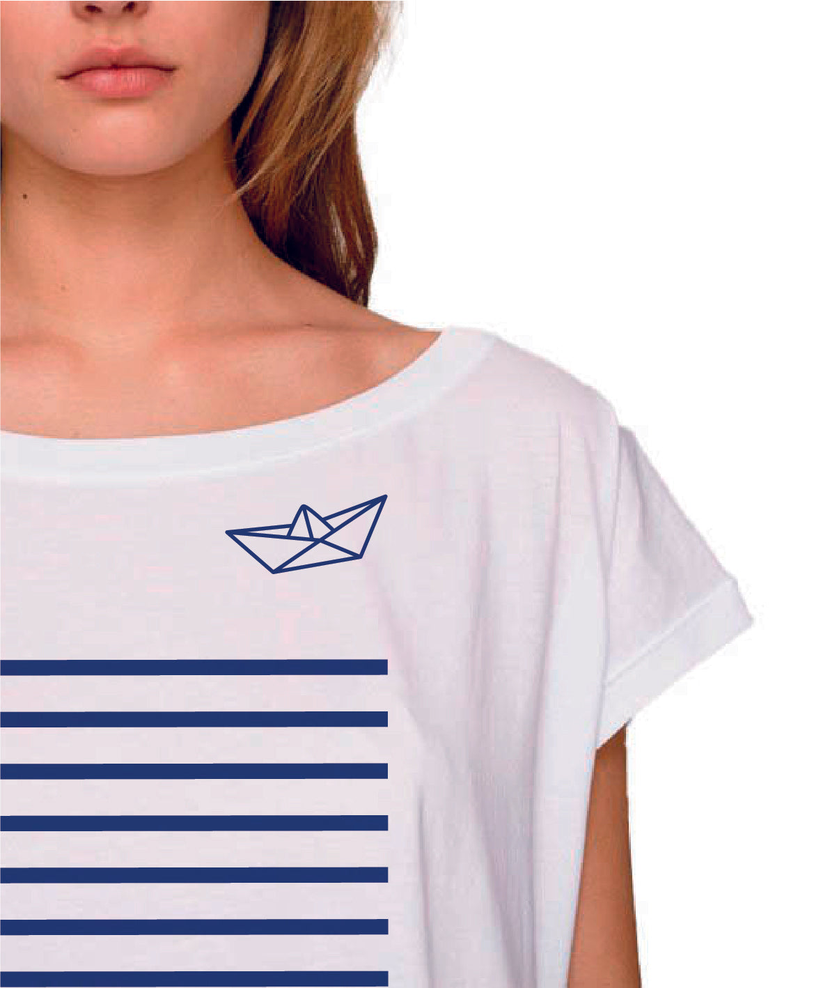 T-shirt Marinière col bateau